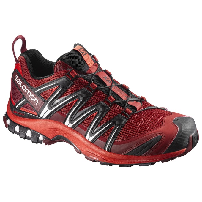 Salomon Singapore Mens Trail Running Shoes - XA PRO 3D Dark Red | 64075-GKIB